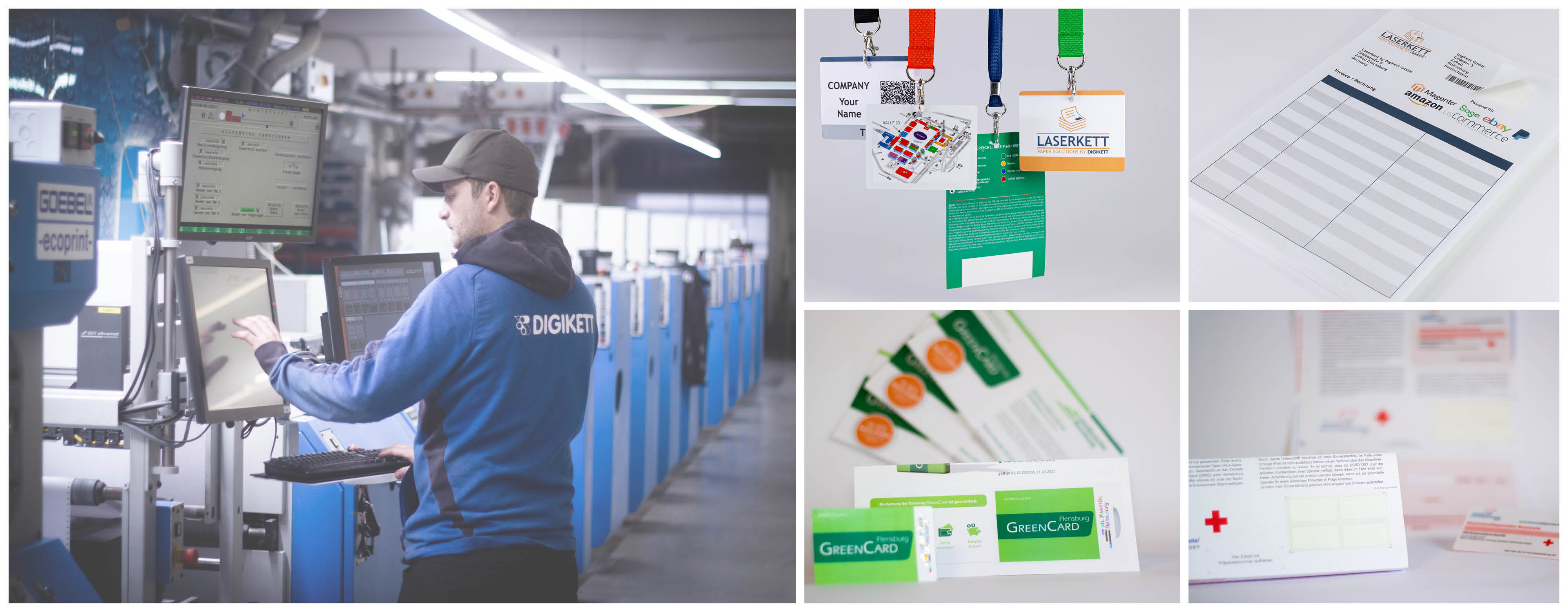 Laserkett Paper solutions mit Integrierten Etiketten und Karten zum drucken - Online Shop